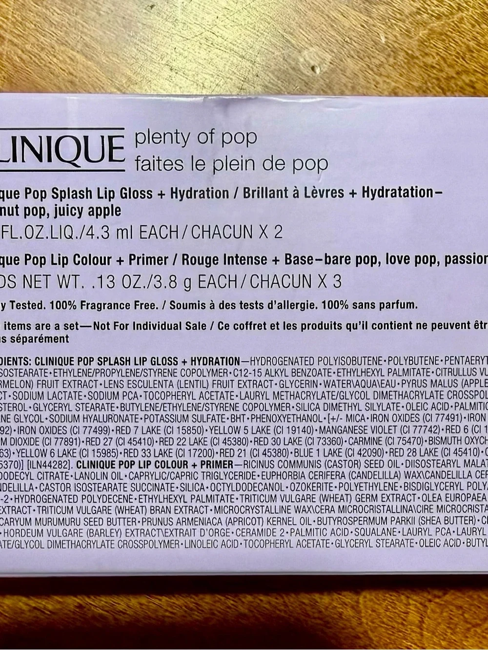 Clinique nwt pop